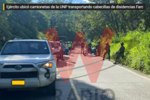 Ejército ubicó camionetas de la UNP transportando cabecillas de disidencias Farc