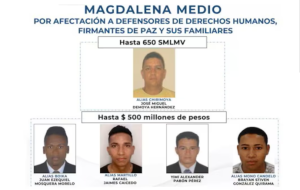 Este es el cartel de los más buscados en Magdalena Medio: ofrecen jugosas recompensas