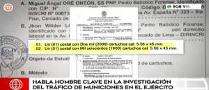 Escándalo en el Ejército del Perú por tráfico de municiones: militar admite que sustrajo más de 50 mil proyectiles